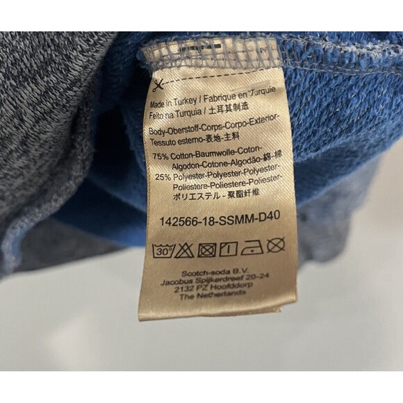 Scotch And Soda Sweatshirt Men’s Large Off The Grid Crewneck Blue Heathered - Picture 6 of 8